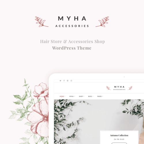 Myha Accessories & Hair Shop WordPress theme Free Download