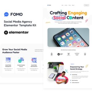 FOMO Social Media Marketing Agency Elementor Template Kit