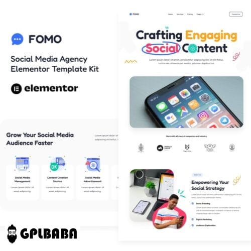 FOMO Social Media Marketing Agency Elementor Template Kit