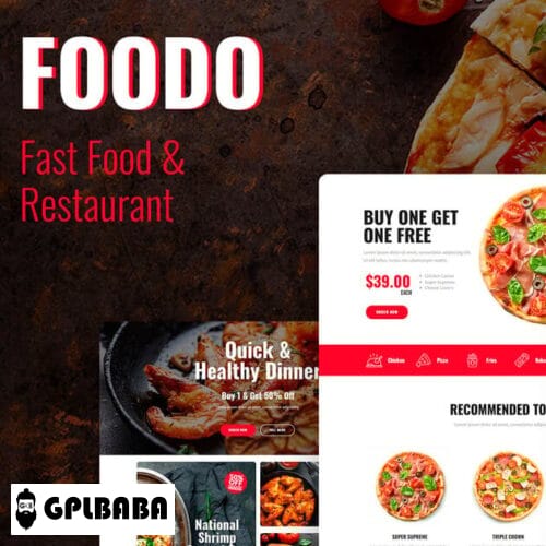 Foodo - Fast Food & Pizza Elementor Template Kit