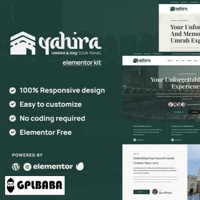 Qahira Umrah & Hajj Tour Travel Elementor Template Kit