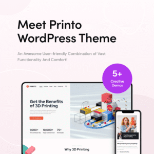 Printo 3D Printing & Manufacturing WordPress Theme