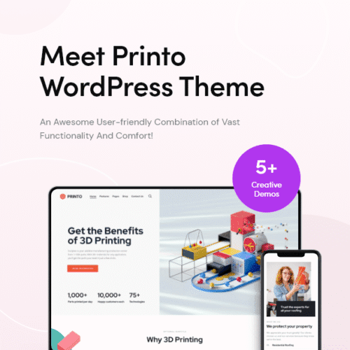 Printo 3D Printing & Manufacturing WordPress Theme