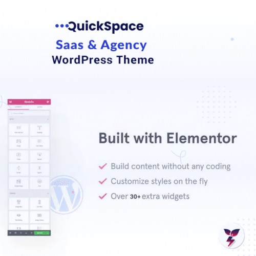 QuickSpace Multipurpose WordPress Theme for SaaS Agency