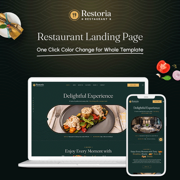 Restoria Restaurant HTML Template