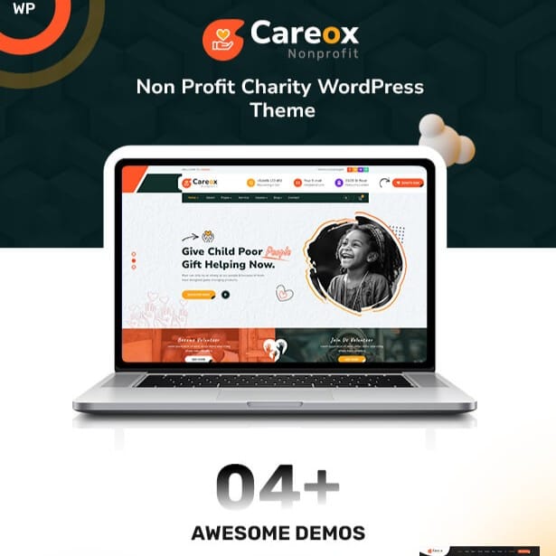 careox theme Careox Non Profit Charity WordPress Theme - Image 1